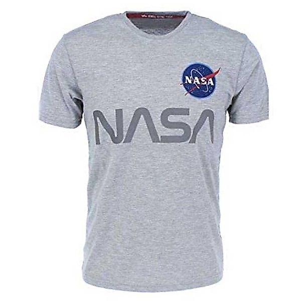 Alpha Industries Nasa Reflective Kurzärmeliges T-shirt L Grey Heather günstig online kaufen