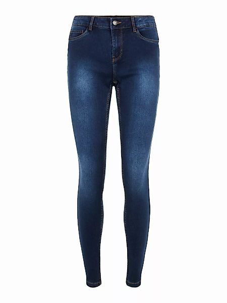 VERO MODA Vmseven Mid Rise Slim Fit Jeans Damen Blau günstig online kaufen