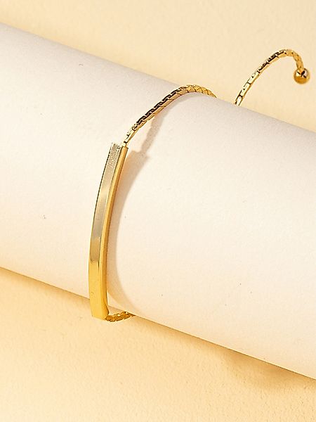 1pc einfaches Ketten-Goldarmband günstig online kaufen