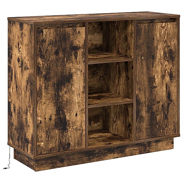 vidaXL Nachttisch Sideboard mit LED Geräucherter günstig online kaufen
