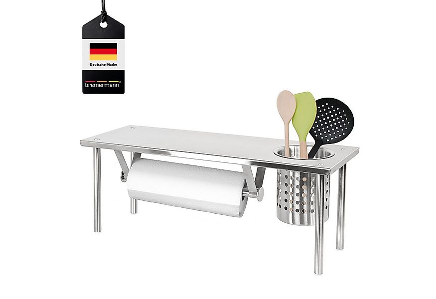 bremermann Küchenregal Küchenregal mit Rollenhalter und Utensilienhalter, E günstig online kaufen