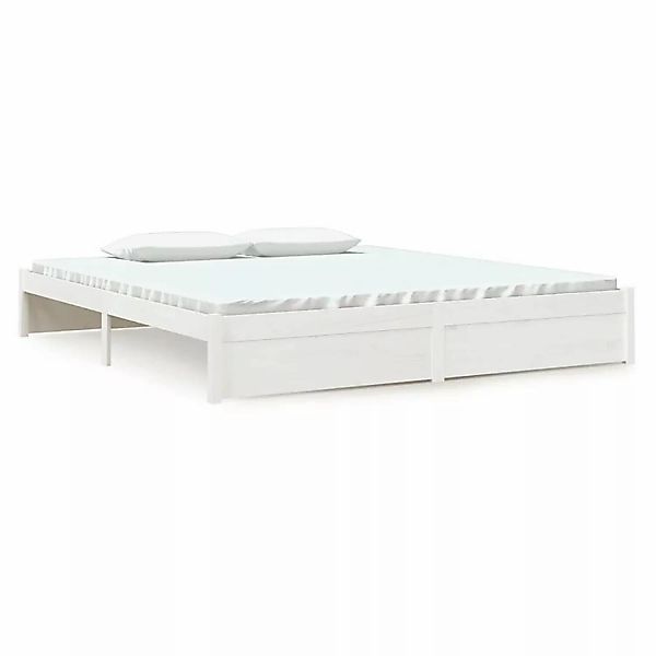 Vidaxl Massivholzbett Weiß 180x200 Cm 6ft Super King günstig online kaufen