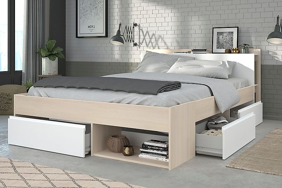 Parisot Stauraumbett Toms (in Akazie und günstig online kaufen