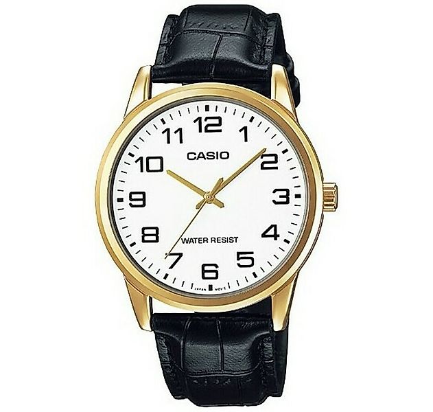 CASIO Luxusuhr Herren Analog Quarz Uhr mit Leder Armband MTP-V001GL-7 günstig online kaufen