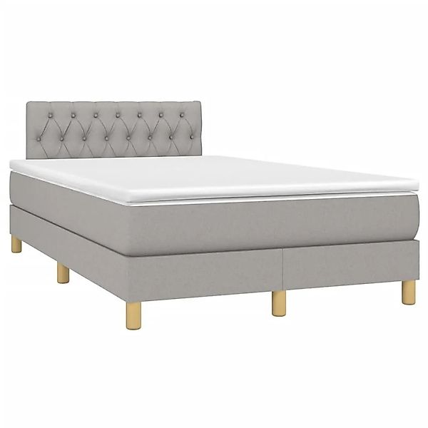 vidaXL Boxspringbett mit Matratze Hellgrau 120x190 cm Stoff 3269793 günstig online kaufen