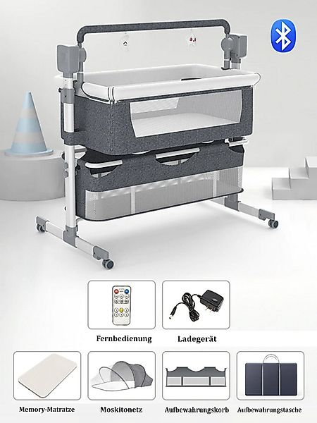 TPFLiving Beistellbett Babybett Babywiege mit Soundsystem günstig online kaufen