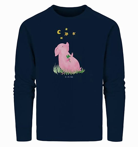 Mr. & Mrs. Panda Longpullover Größe M Schwein Glück - French Navy - Geschen günstig online kaufen