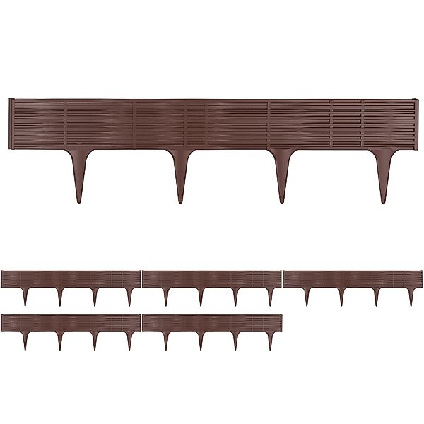 Beeteinfassung 4er-Set Braun 15,6m günstig online kaufen