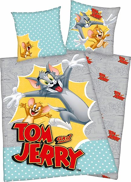 Kinderbettwäsche "Tom & Jerry" mit witzigem Tom & Jerry Motiv günstig online kaufen