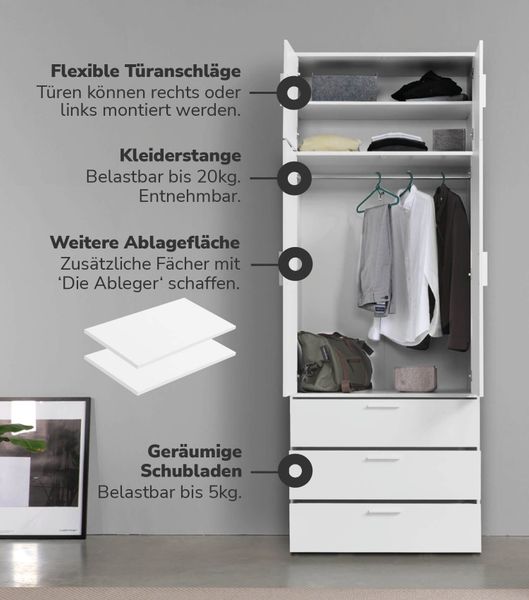 mokebo Kleiderschrank Der Grenzenlose (2-Türig & günstig online kaufen