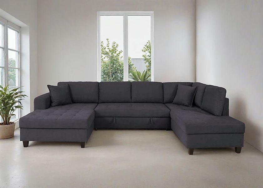 Trends by HG Wohnlandschaft "Moritz U-Form, B: 324 cm" mit Bettfunktion, Be günstig online kaufen