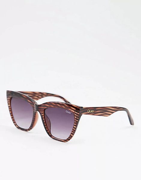 Quay – For Keeps – Cat-Eye-Sonnenbrille für Damen in Braun günstig online kaufen