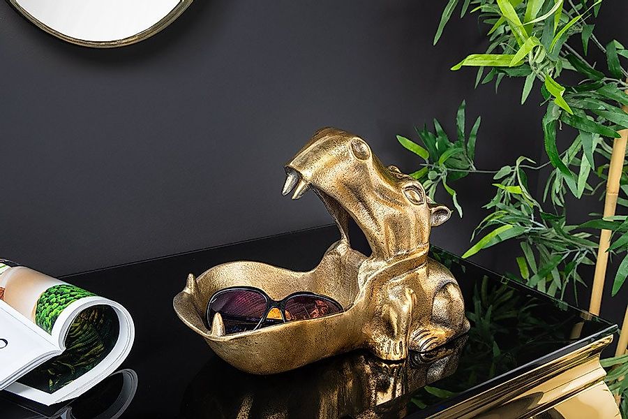riess-ambiente Dekoschale HIPPO 30cm messing gold · Schmuckschale aus Metal günstig online kaufen