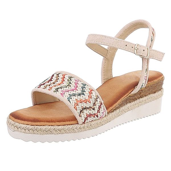 Ital-Design Elegante Sommer-Sandalen mit Wellenmuster und günstig online kaufen