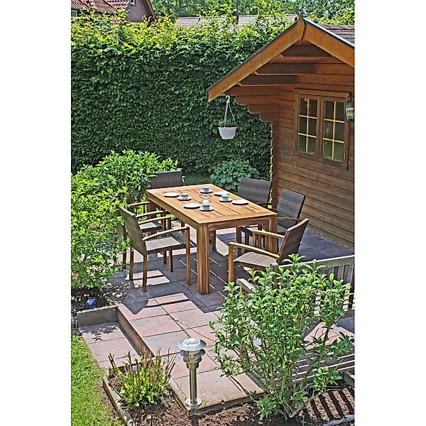 Garden Pleasure Gartenmöbel-Set Topeka 7-teilig Dunkelbraun FSC® günstig online kaufen