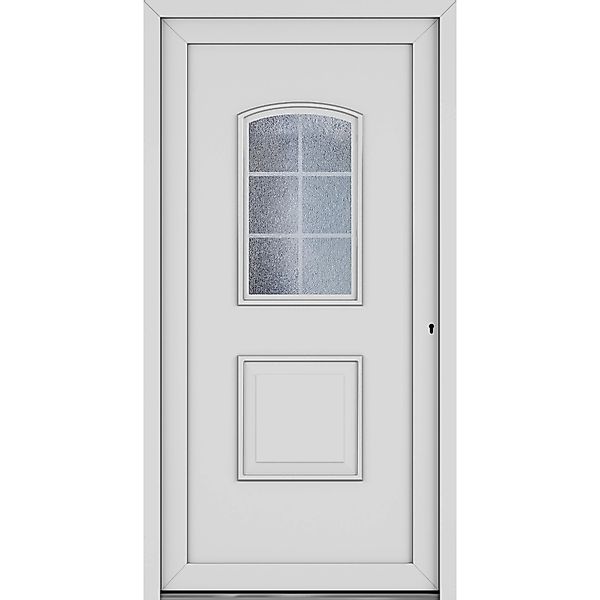 Roro Haustür OKE 1101 Kunststoff Weiß 110 cm x 210 cm DIN R günstig online kaufen