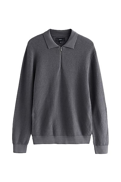 Next Langarm-Poloshirt Regular Fit Strick-Poloshirt mit günstig online kaufen