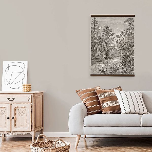 Art for the home Leinwandbild "Jungle Landschaft Sepia", Art, (1 St.), Häng günstig online kaufen
