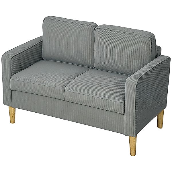 HOMCOM Sofa 2 Sitzer klein Couch mit Armlehne, Stauraum, modern Polstersofa günstig online kaufen