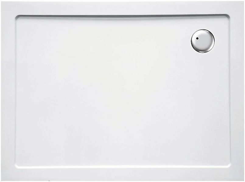 Sanotechnik Duschwanne Extraflach SMC Rechteck 100 cm x 80 cm Weiß günstig online kaufen