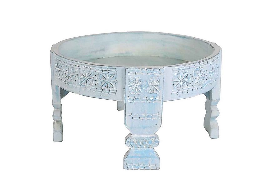 Casa Moro Beistelltisch Beistelltisch Ziertisch Ø 55cm Massivholz Shabby Ch günstig online kaufen