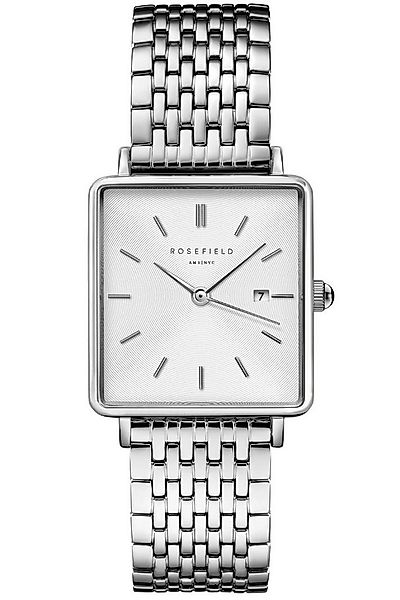 ROSEFIELD Quarzuhr Rechteckig Silberfarben günstig online kaufen