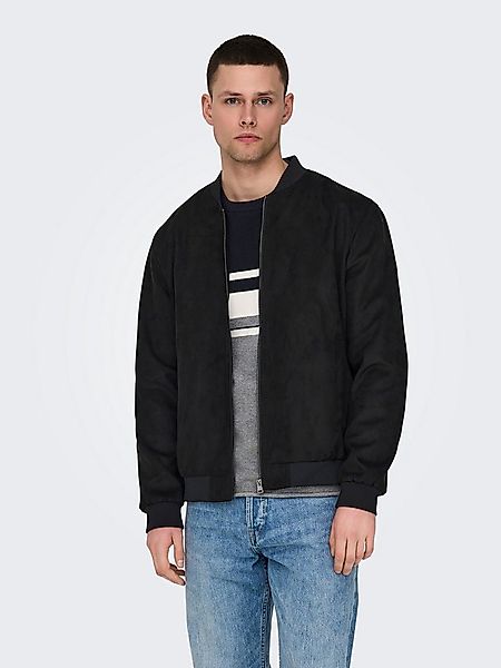 ONLY & SONS Bomberjacke ONSLUCAS FAKE SUEDE BOMBER OTW Polyester, regular f günstig online kaufen