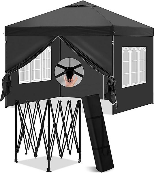 EUGAD Pavillon, mit 4 Seitenteilen, 3x3 m, mit Seitenwänden, höhenverstellb günstig online kaufen