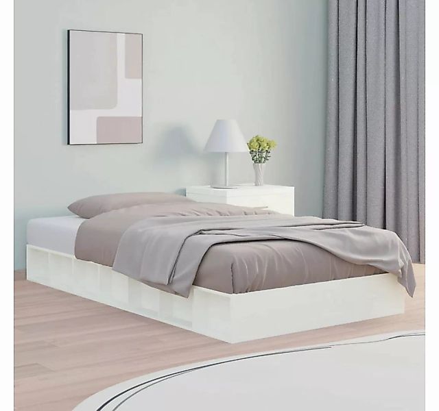 furnicato Bett Massivholzbett Weiß 75x190 cm günstig online kaufen