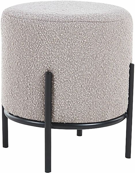 SalesFever Polsterhocker "Komfortabler Polsterhocker" mit Design-Gestell au günstig online kaufen