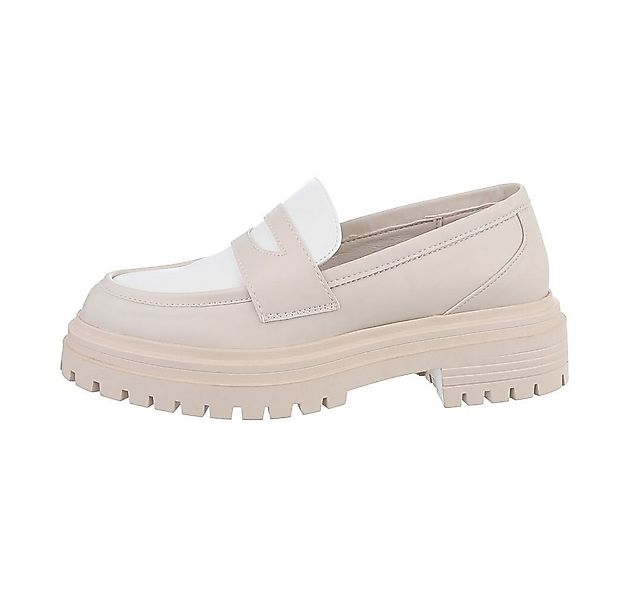 Ital-Design Damen Mokassins Freizeit Slipper Blockabsatz Mokassins in Schwa günstig online kaufen