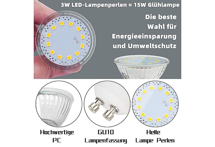 ZMH LED-Leuchtmittel GU10 Warmweiß Glühbirne Einbaustrahler Abstrahlwinkel günstig online kaufen