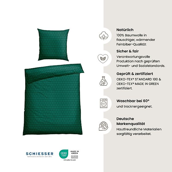 Schiesser Bettwäsche »Drops aus weicher Baumwolle mit modernem Grafikprint« günstig online kaufen