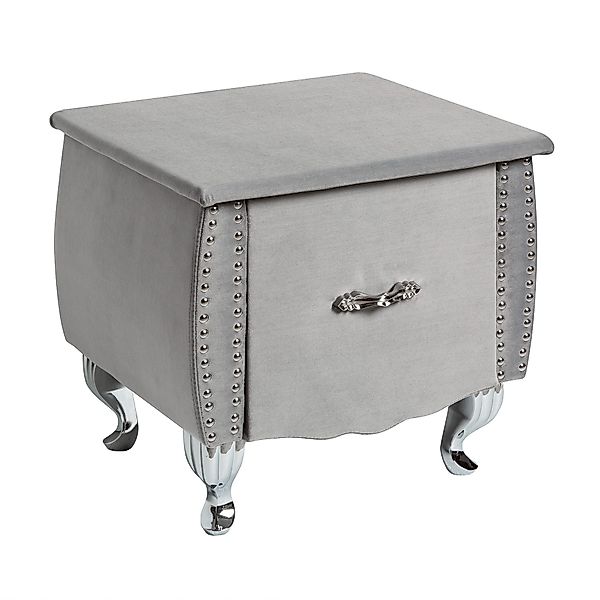 riess-ambiente Nachttisch EXTRAVAGANCIA 47cm silbergrau / günstig online kaufen