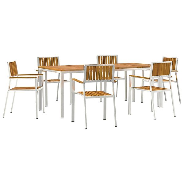 vidaXL 7-Teilige Garten Essgruppe aus Massivem Akazienholz 3334795 günstig online kaufen