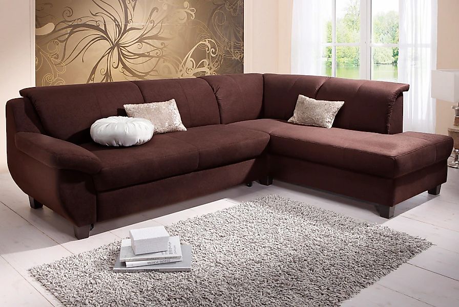 Home affaire Ecksofa »Yesterday zeitlos und elegant, bequeme Armlehnen, L-F günstig online kaufen
