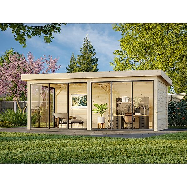 Palmako Pavillon Lenna Set 402 Slide 588 x 300 cm Lackiert Weiß FSC® günstig online kaufen