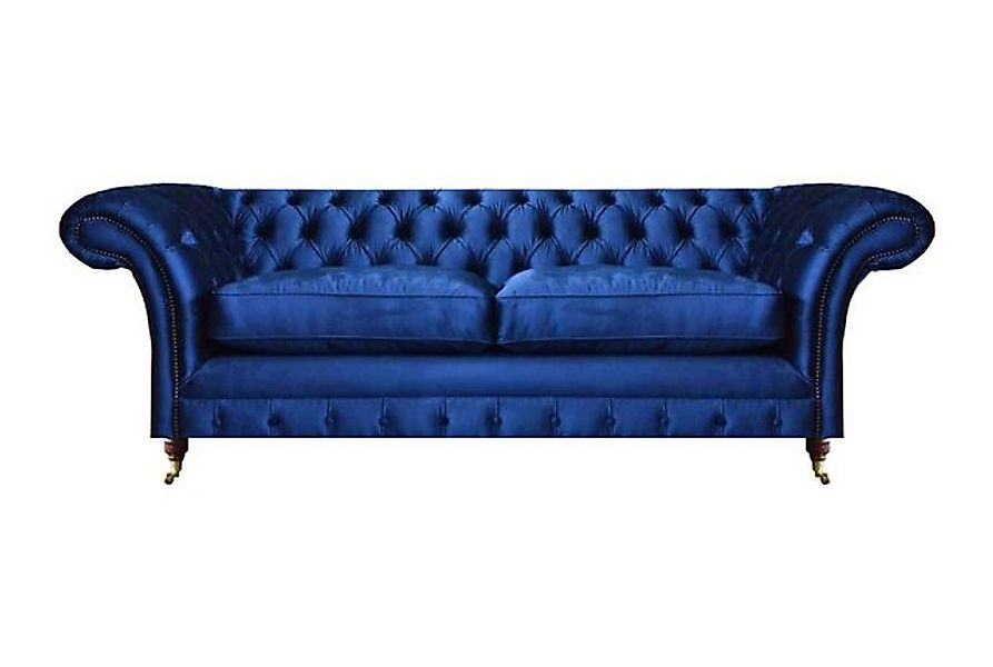 Xlmoebel Sofa Zweisitzer Sofa in Blau - Luxuriöses Chesterfield-Sitzmöbel f günstig online kaufen