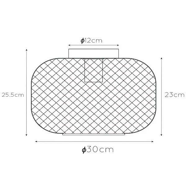 Deckenleuchte Mesh, rund, Ø 30 cm, gold günstig online kaufen