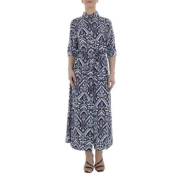 Ital-Design Maxikleid Damen Freizeit (85885245) Ornamente Blusenkleid in Bl günstig online kaufen