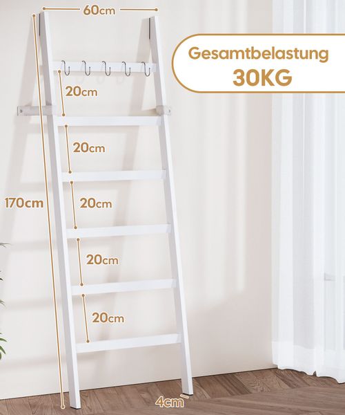 Yorbay Handtuchleiter Handtuchhalter Bambus, 6 Ebenen, günstig online kaufen