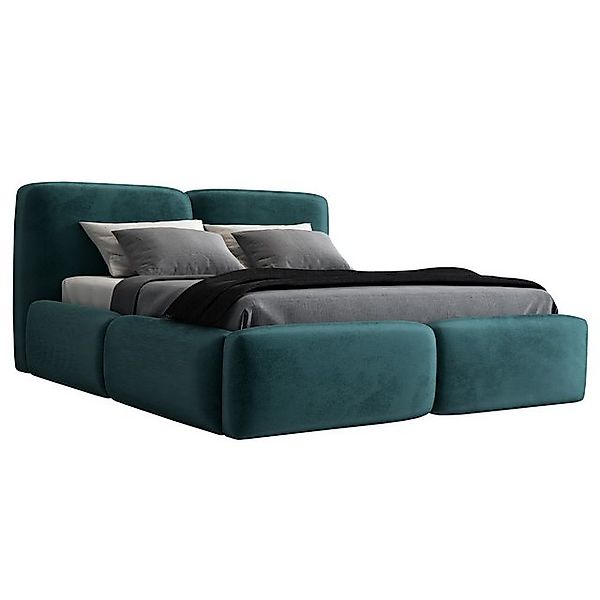 A&J MöbelLand GmbH Polsterbett OLKE mit Bettkasten und Lattenrost. (Bett mi günstig online kaufen