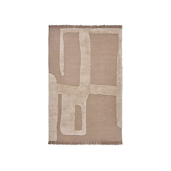 Teppich Alley Small textil beige / 140 x 200 cm / Handgewebte Wolle - Ferm günstig online kaufen