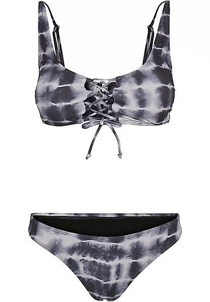 URBAN CLASSICS Bügel-Tankini "Damen Ladies Lace Up Tie Dye Bikini" günstig online kaufen