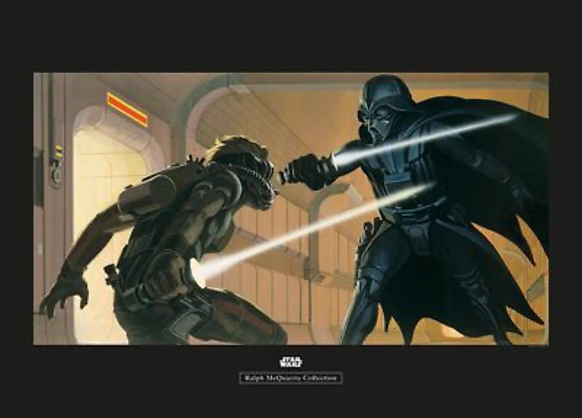 KOMAR Wandbild - Star Wars Classic RMQ Vader Luke Hallway - Größe: 70 x 50 günstig online kaufen