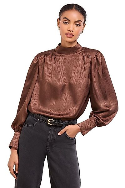 LIPSY Langarmbluse Lipsy Hochgeschlossenes Jacquard-Oberteil, Regular (1-tl günstig online kaufen