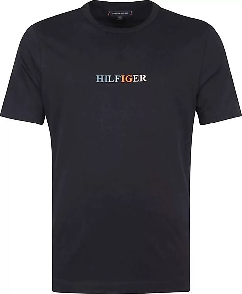 Tommy Hilfiger T-shirt Logo Blau Navy - Größe S günstig online kaufen