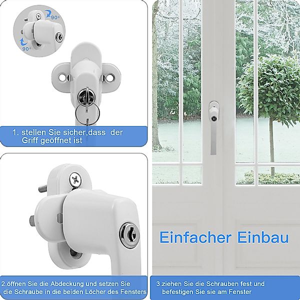 Clanmacy Fenstergriff Fenstergriff mit Schloss Set günstig online kaufen
