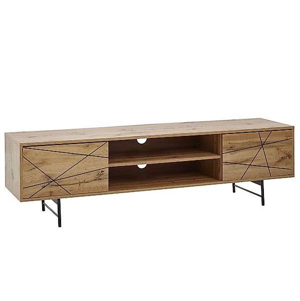 FINEBUY Lowboard FB76449 (Holz Eiche-Dekor 160x45x40 günstig online kaufen