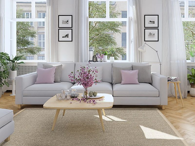 Dekowe Sisalteppich "Mara S2 mit Bordüre" rechteckig 5 mm Höhe Flachgewebe, günstig online kaufen